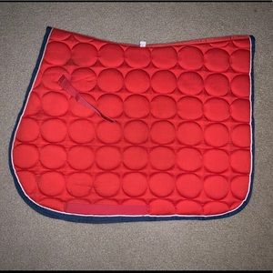 Red English Saddle Pad